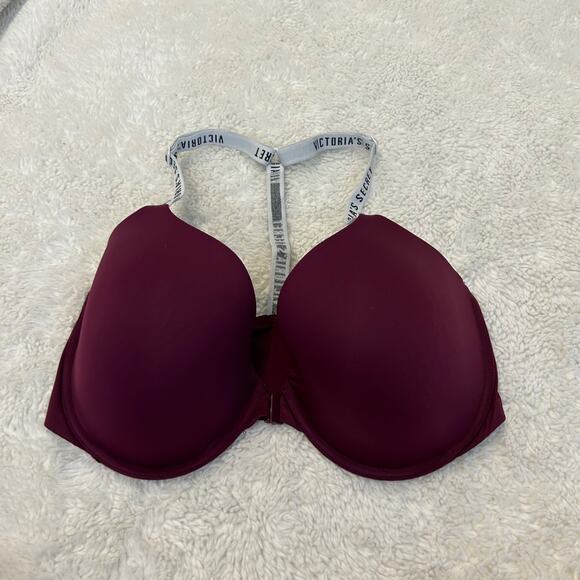 Victoria's Secret Other - Victoria Secret Womens Burgundy Razerback Bra Sz 36DDD Lightly Lined Casual Sexy